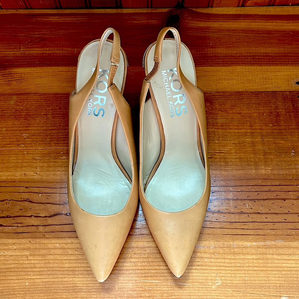 KORS Michael Kors camel pointed toe heels